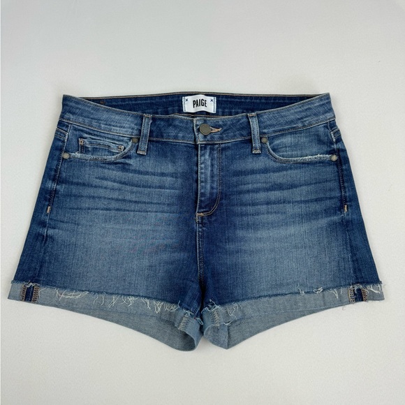 PAIGE Jimmy Jimmy Cuffed Cut-Off Jean Shorts - Picture 3 of 12